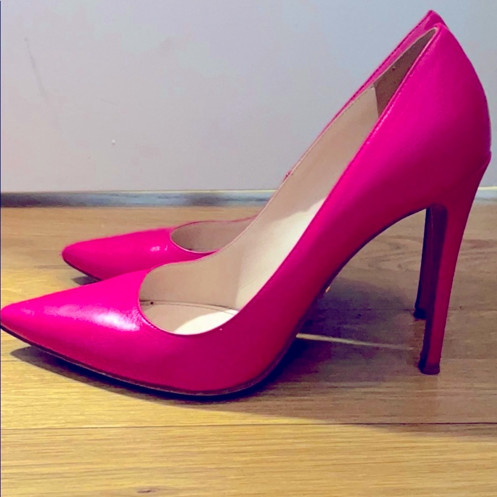 PRADA pink pointy toe heels